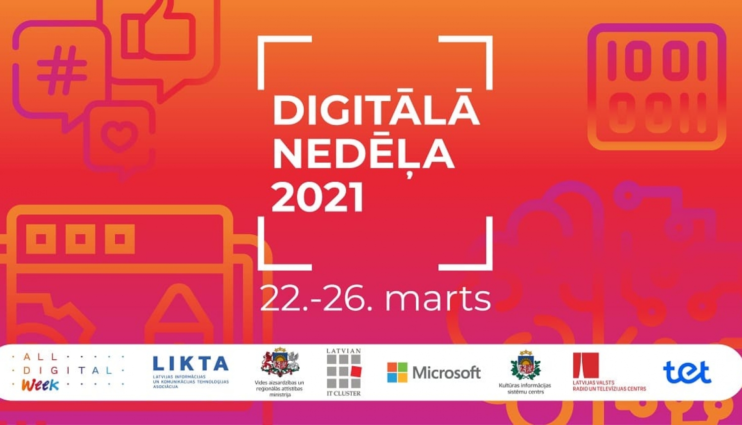 “Digitālā nedēļa 2021” aicinās iedzīvotājus apgūt jaunas digitālās prasmes