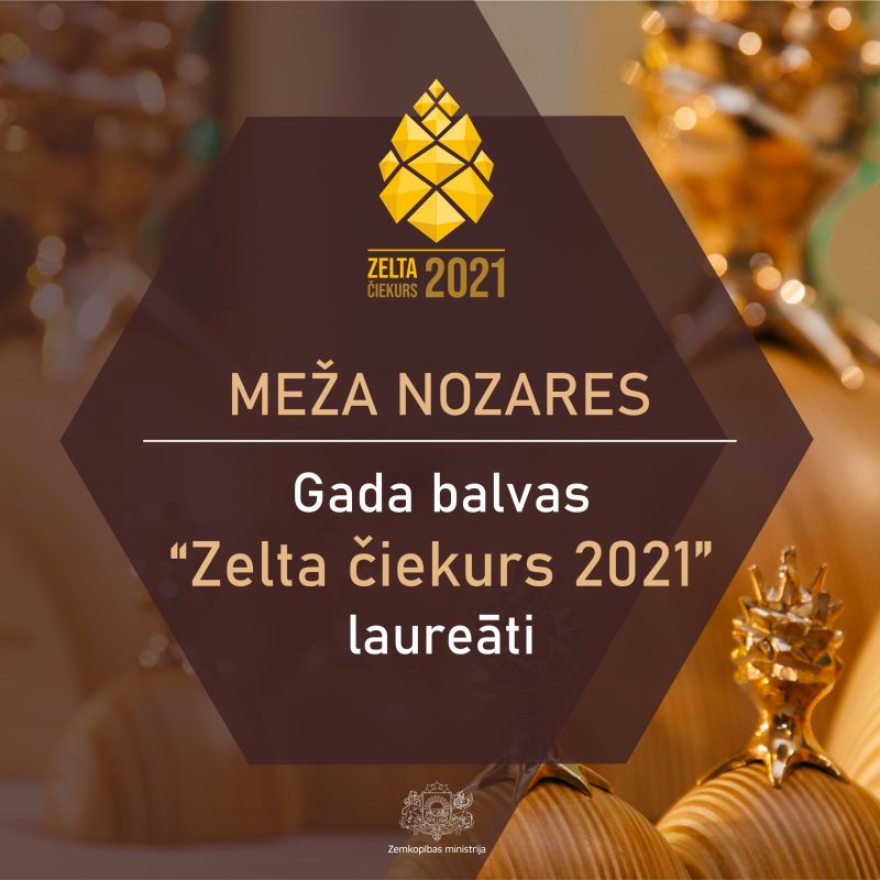 Noteikti Meža nozares Gada balvas “Zelta čiekurs 2021” laureāti - apbalvošana 27. maijā